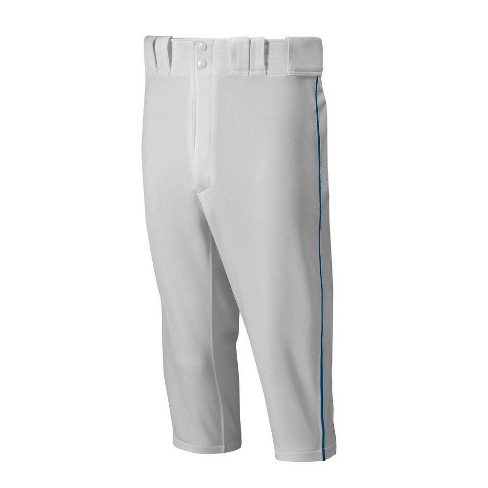 Mizuno Men's Premier Short Piped Baseball Pants Grey/Navy (350409-CEY)